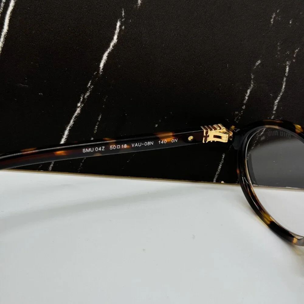 NEW MIU MIU MU04ZSF OVAL HAVANA BROWN EYEGLASSES MU04ZS VAU08N WOMEN MIU MIU